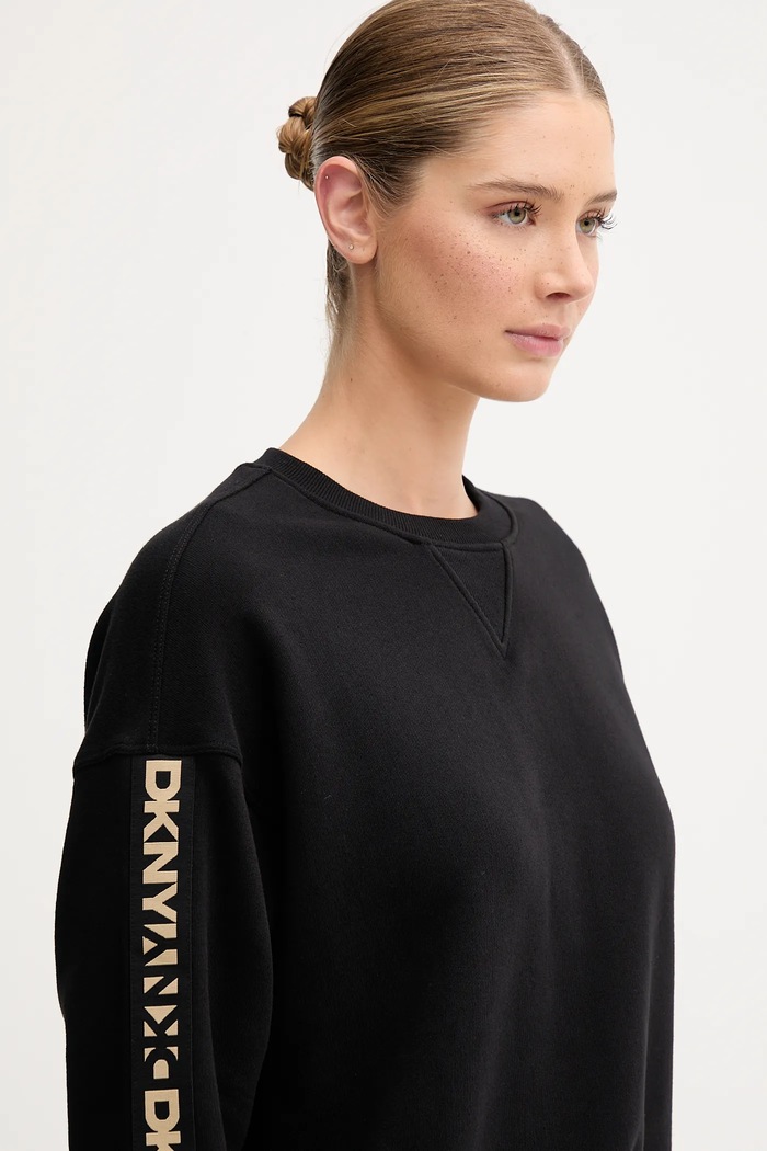 Bavlněná mikina Dkny černá DP5T1414