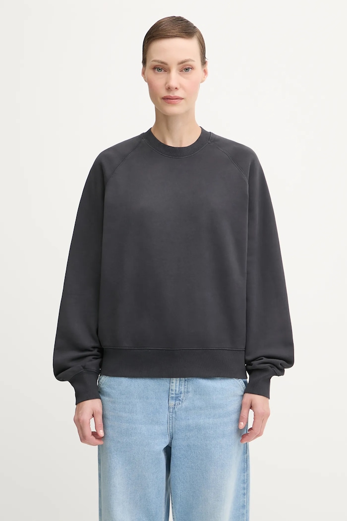 Carhartt WIP cotton sweatshirt W’ Hudson Sweat plain black I035136.895F