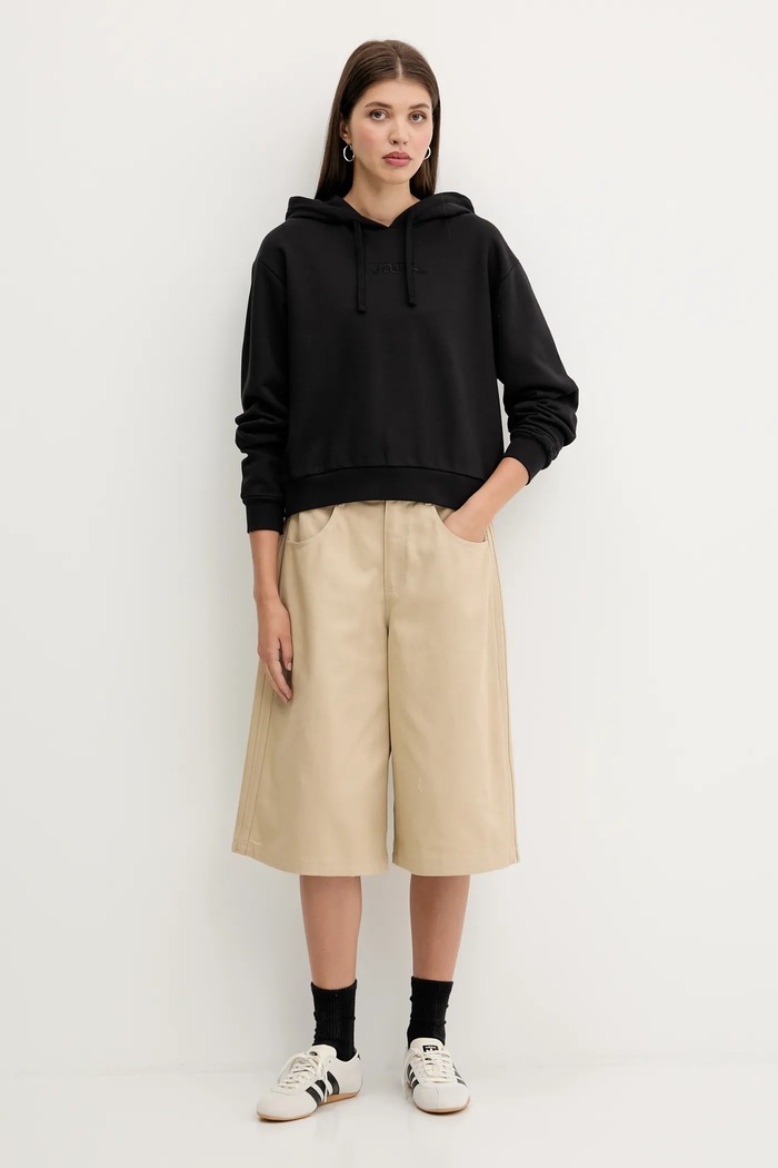 Bavlnená mikina Vans VN000RAHBLK1 čierna AW25