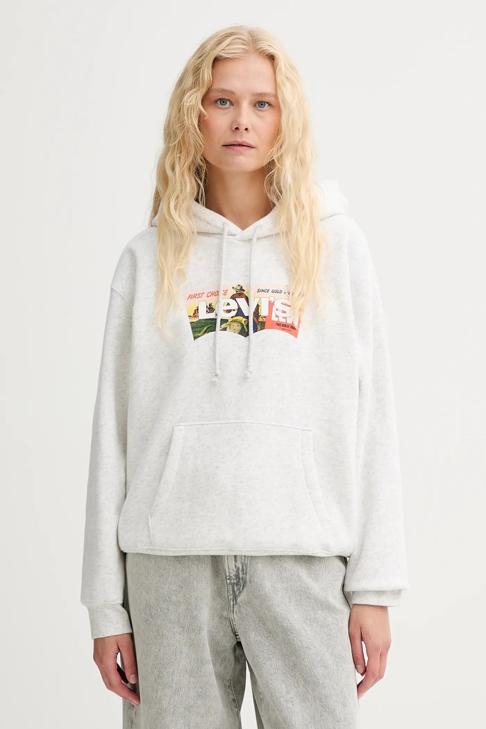 Μπλούζα Levi's στάμπα γκρί A8801.0041