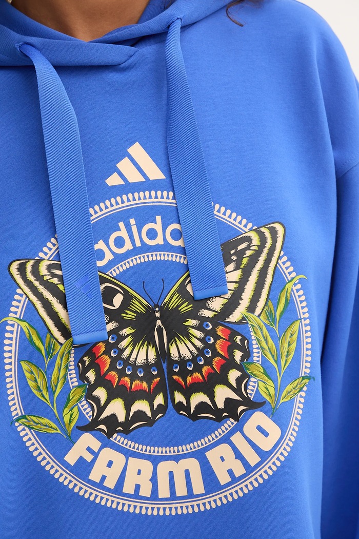 Mikina adidas x Farm Rio adidas modrá JL8608