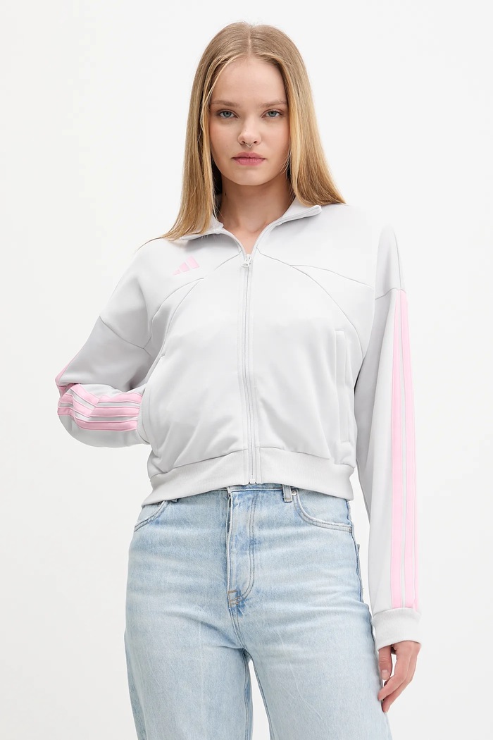 adidas bluza House of Tiro aplikacja beżowy JX5114