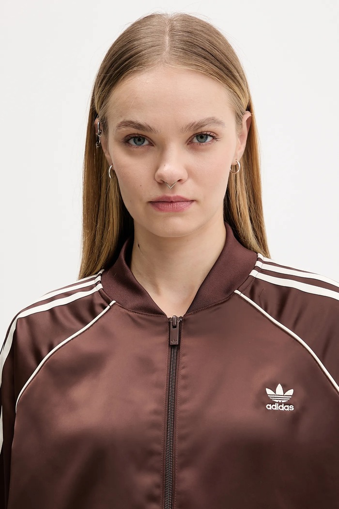 adidas Originals bluza Sst Satin Tt brązowy KH1568