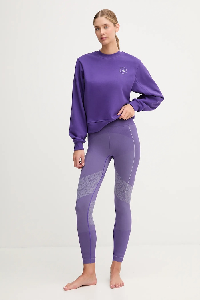 adidas by Stella McCartney edzős pulóver JW4691 lila AW25
