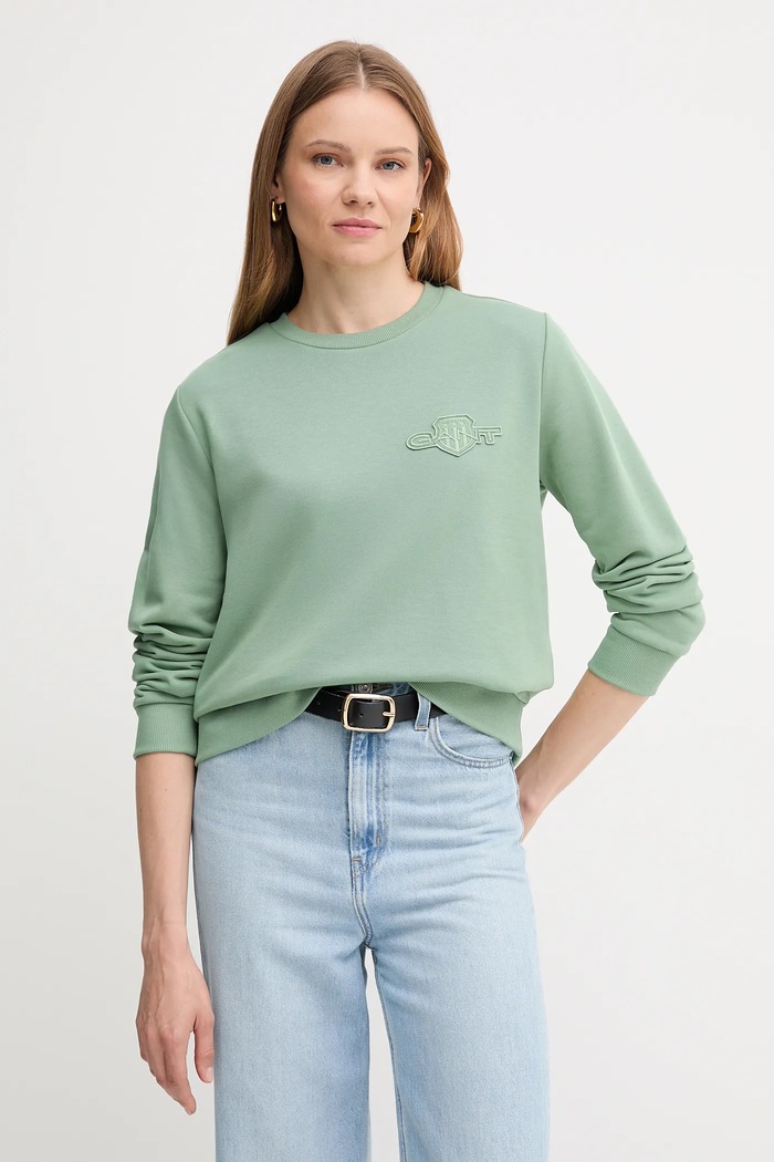 Gant bluză uni verde 4202586