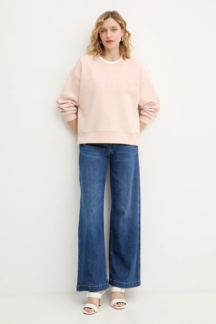 Twinset pamut melegítőfelső 252TT2330 narancssárga AW25