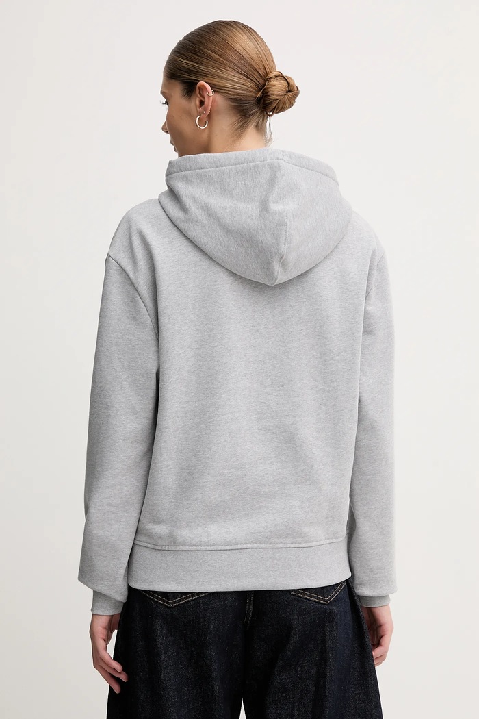 Îmbrăcăminte Calvin Klein Jeans hanorac cu glugă de femei din bumbac LV047C224G gri