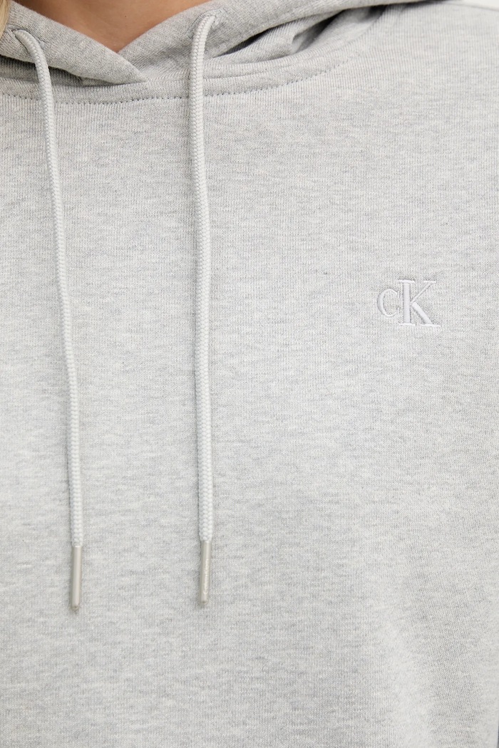 Calvin Klein Jeans mikina s kapucňou dámska bavlnená LV047C224G sivá