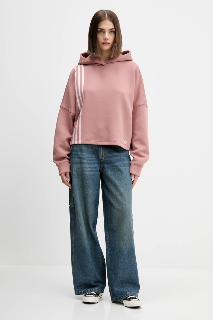 adidas Originals bluza 3-Stripes JW3601 pomarańczowy AW25