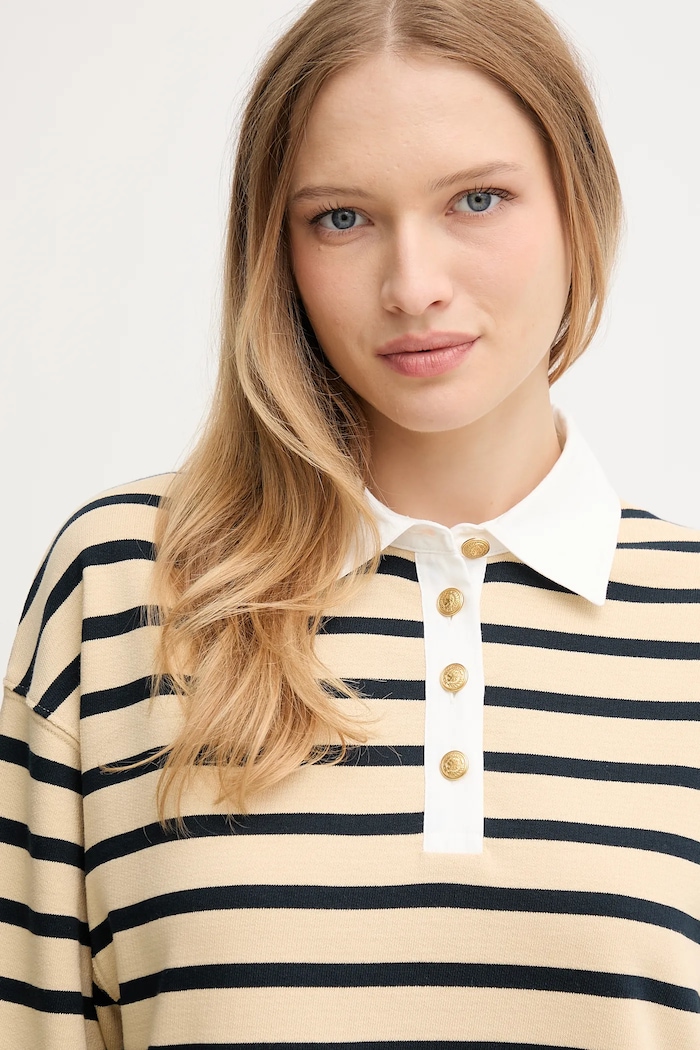 Tommy Hilfiger pamut melegítőfelső bézs WW0WW47457