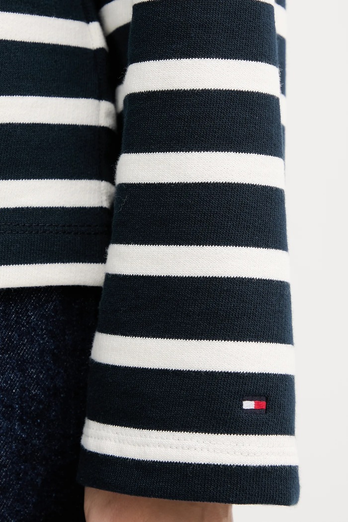Tommy Hilfiger pamut melegítőfelső WW0WW47457 sötétkék