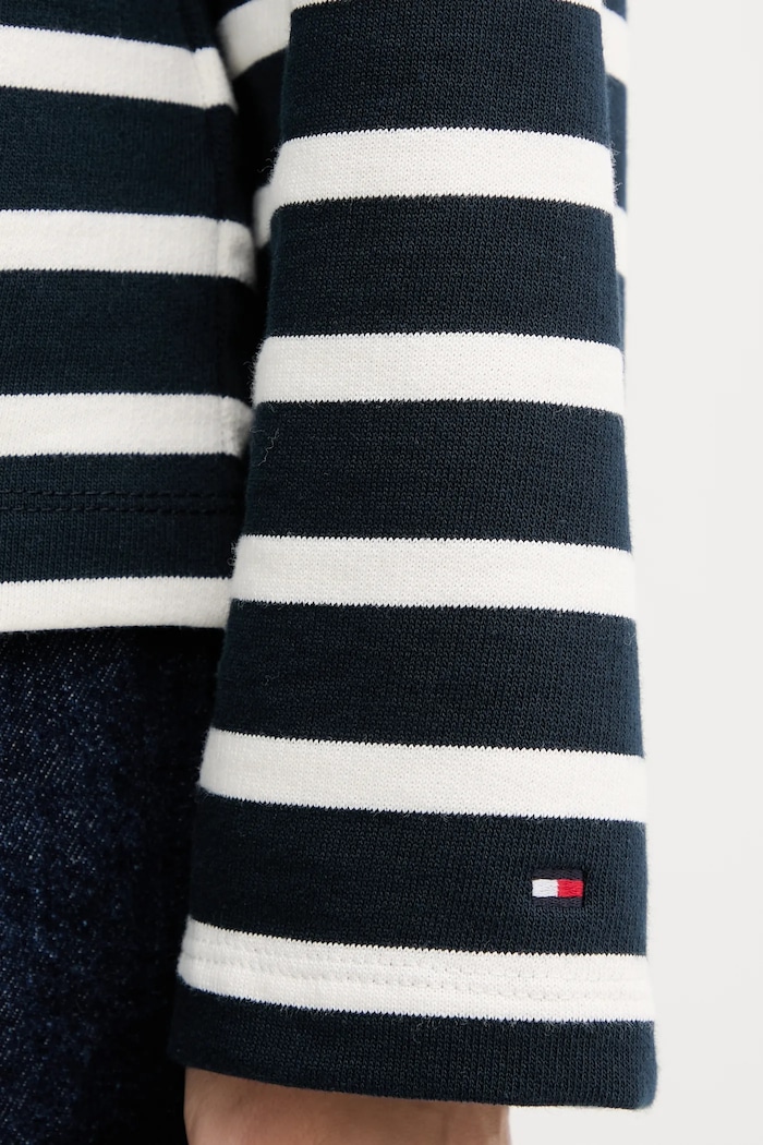 Tommy Hilfiger pamut melegítőfelső WW0WW47457 sötétkék