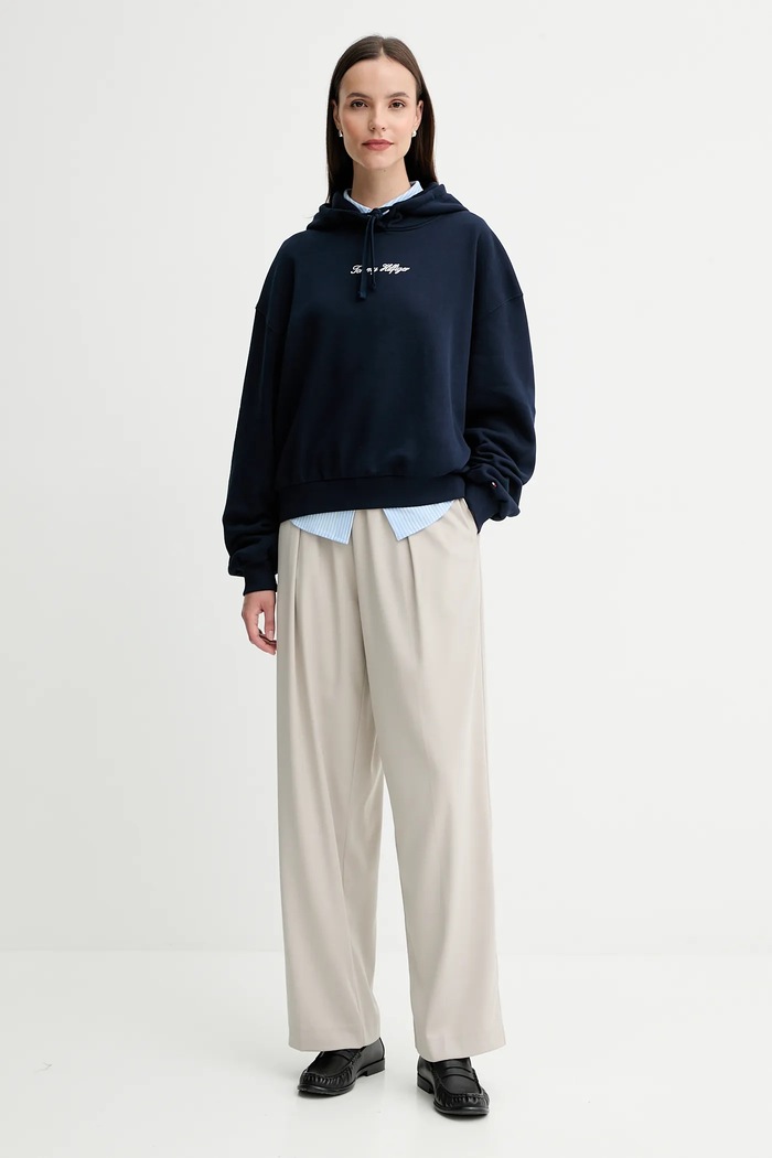 Mikina Tommy Hilfiger WW0WW47459 tmavomodrá AW25