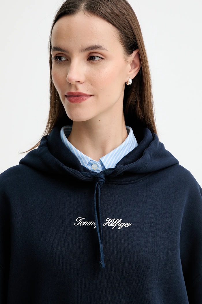 Mikina Tommy Hilfiger tmavomodrá WW0WW47459