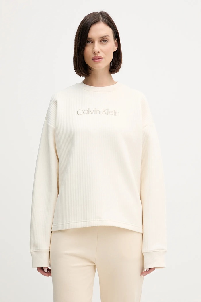 Calvin Klein Underwear felső aplikációval bézs LV00QS7541