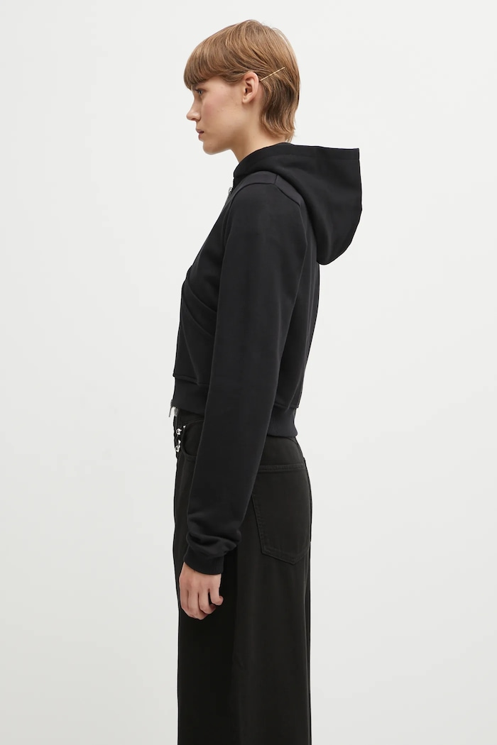HELIOT EMIL bluza rozpinana z kapturem bawełniana damska AW25.W.13.085.BLK01 czarny AW25