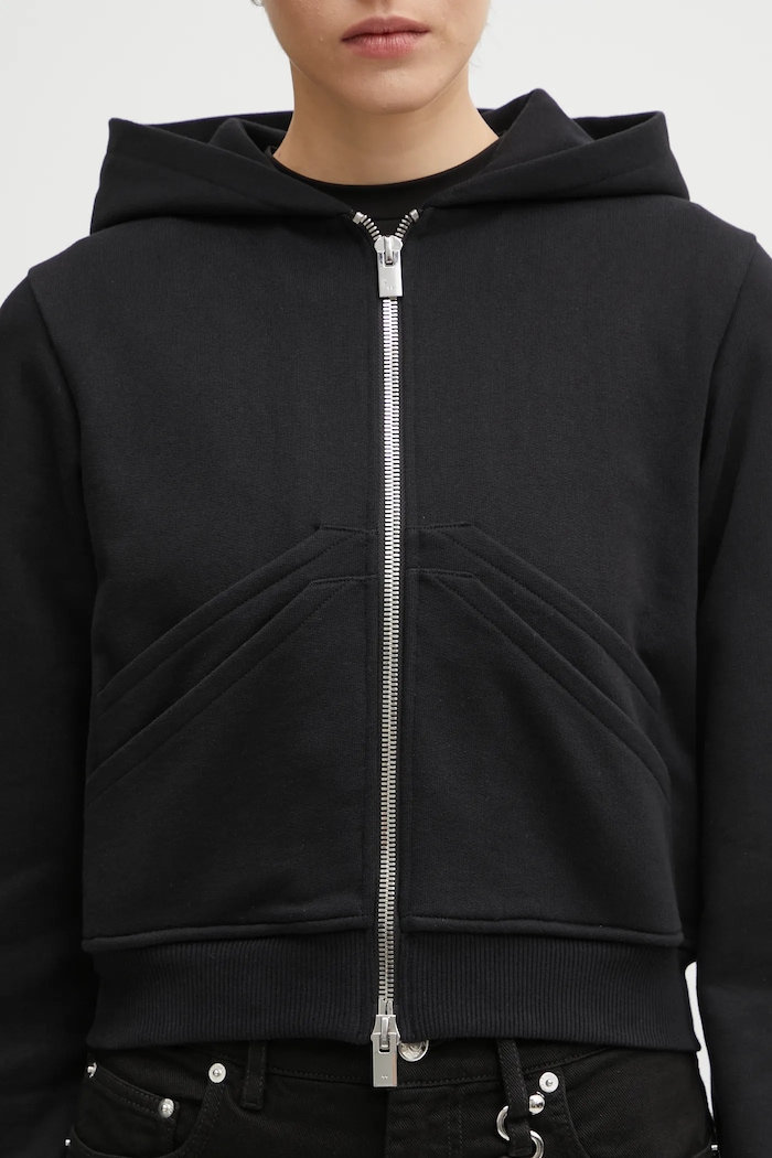 HELIOT EMIL bluza rozpinana z kapturem bawełniana damska czarny AW25.W.13.085.BLK01