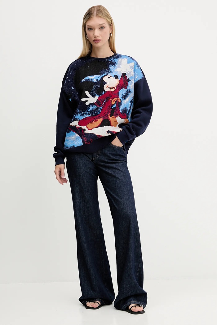 Desigual bluză FANTASY MICKEY 25WWSK15 bleumarin AW25