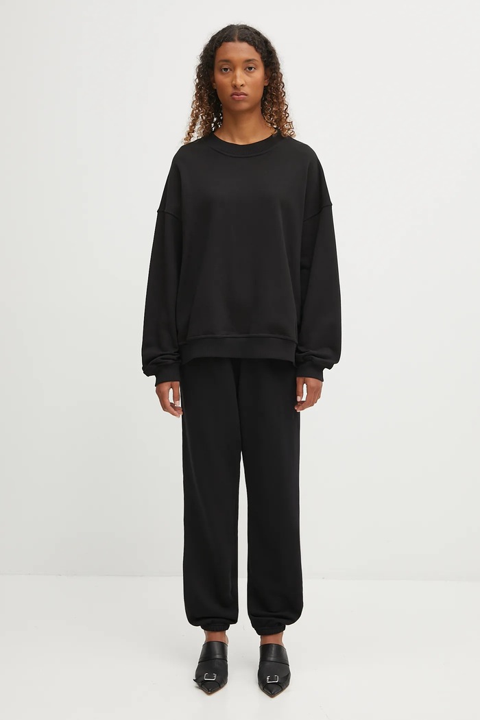 Fiorucci felpa in cotone Cash and Carry Print Relaxed Crewneck W02FPSCR188CJ01BK01 nero