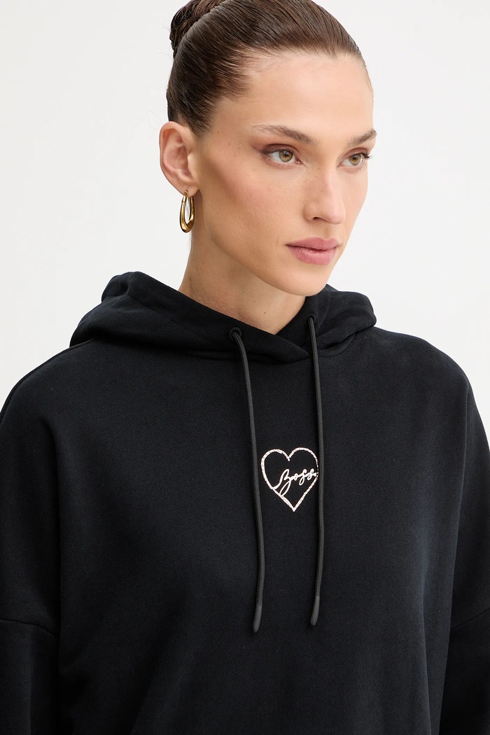 Бавовняна кофта BOSS Orange C_Ehoody1 чорний 50551429