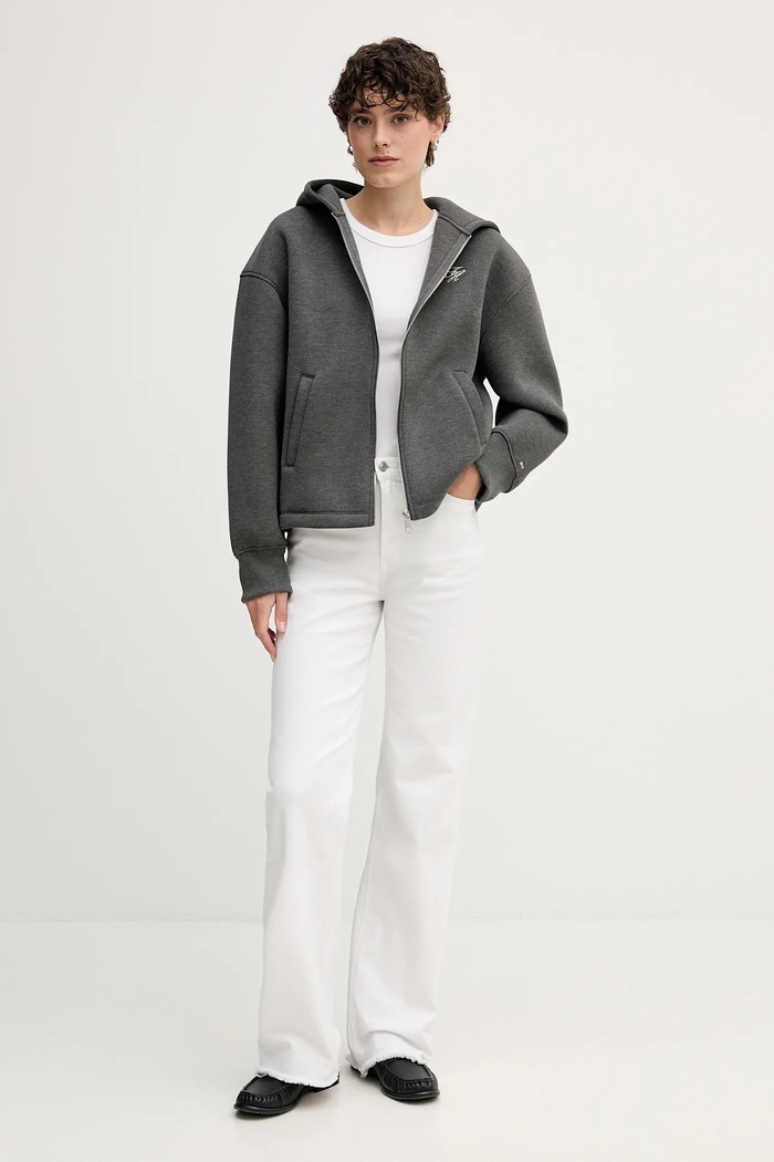 Tommy Hilfiger bluza WW0WW46815 szary AW25
