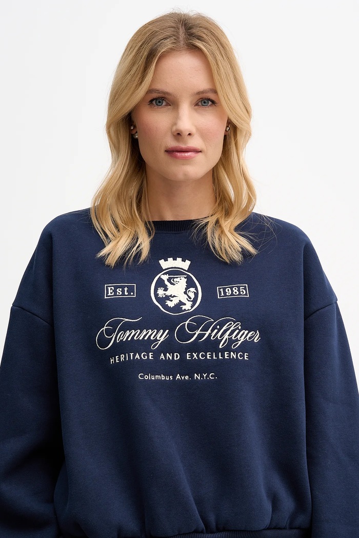 Tommy Hilfiger bluză bleumarin WW0WW46128