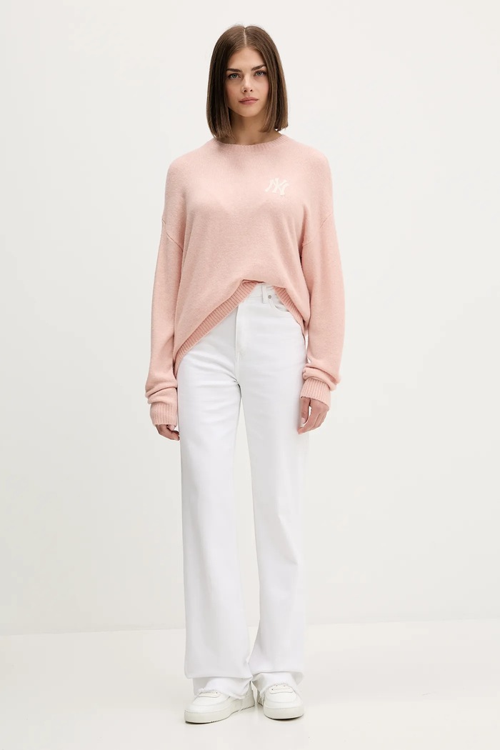 New Era pulover din amestec de lână 60684501 portocaliu AW25