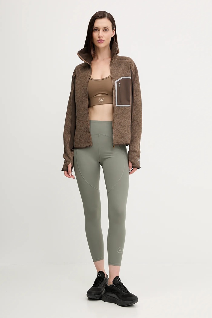 adidas by Stella McCartney bluza treningowa Climawam Running JM6049 zielony AW25