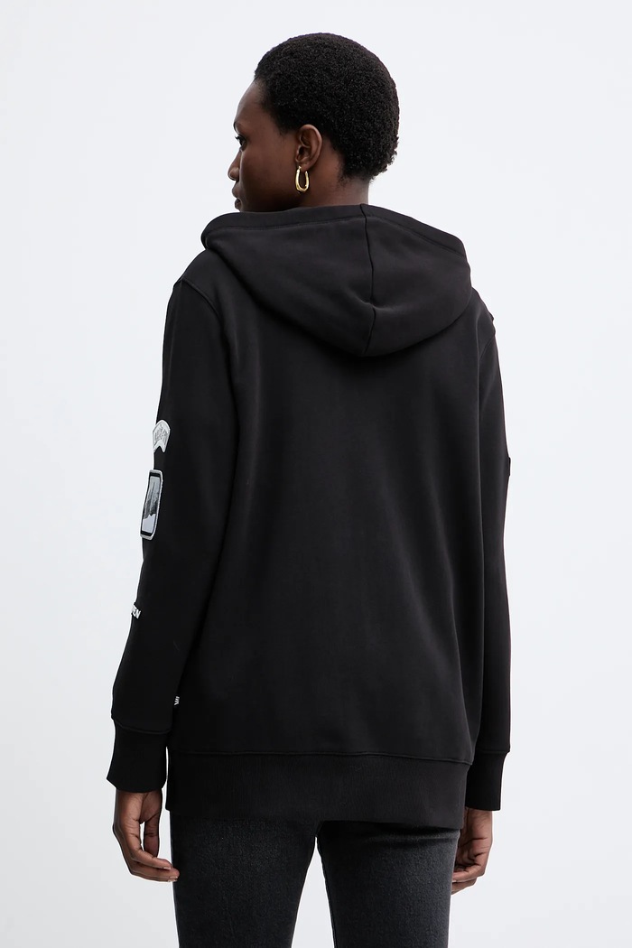 Îmbrăcăminte MICHAEL Michael Kors Hanorac de bumbac MF551WQ4MY negru