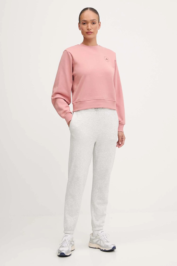 Bavlnená mikina adidas by Stella McCartney JX6784 oranžová AW25