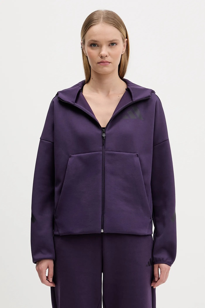 adidas bluza adidas x Z.N.E z kapturem fioletowy KC4569