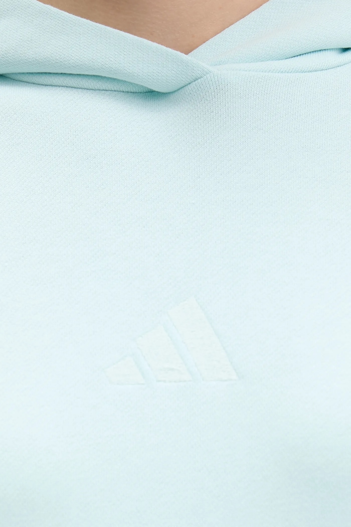 adidas bluza bawełniana All Szn French Terry JV7347 turkusowy