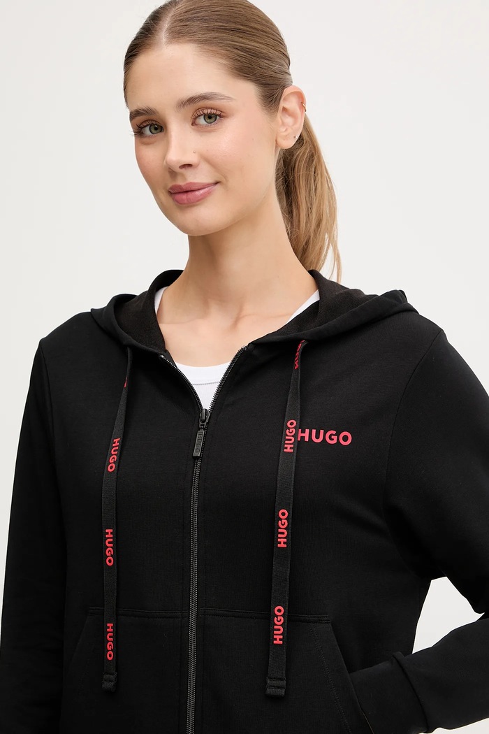 Mikina s kapucňou HUGO HUGO ID_JACKET čierna 50556350