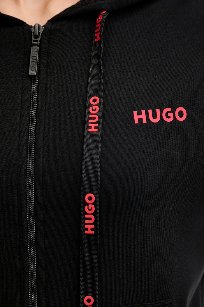 Mikina s kapucňou HUGO HUGO ID_JACKET 50556350 čierna