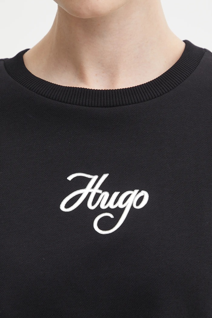 HUGO pamut melegítőfelső 50550149 fekete
