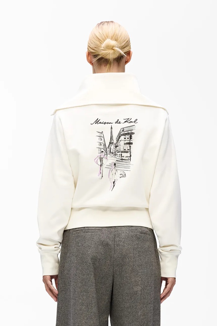 Bavlnená mikina Karl Lagerfeld A4W20067 béžová SS26