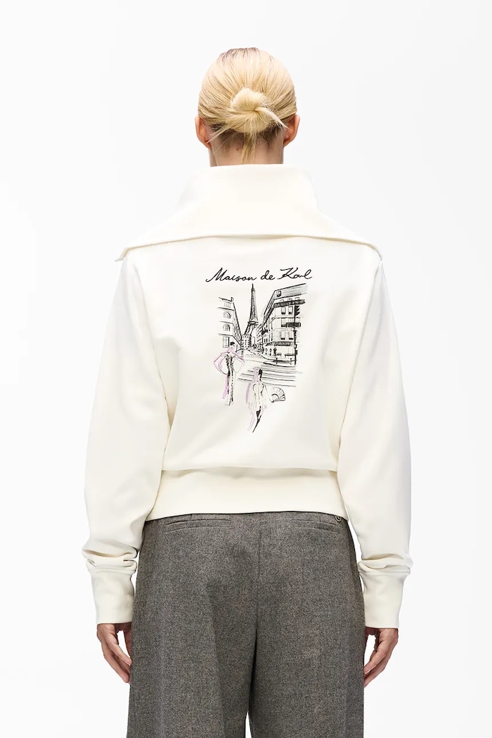 Bavlnená mikina Karl Lagerfeld A4W20067 béžová SS26