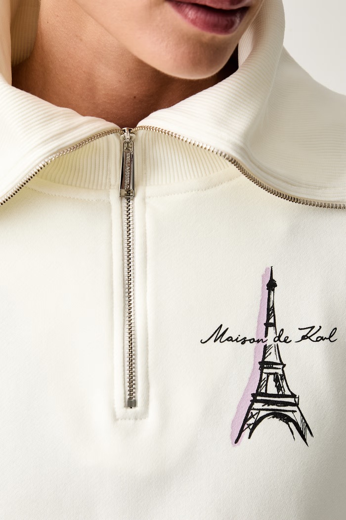 Karl Lagerfeld melegítőfelső női pamut A4W20067 bézs