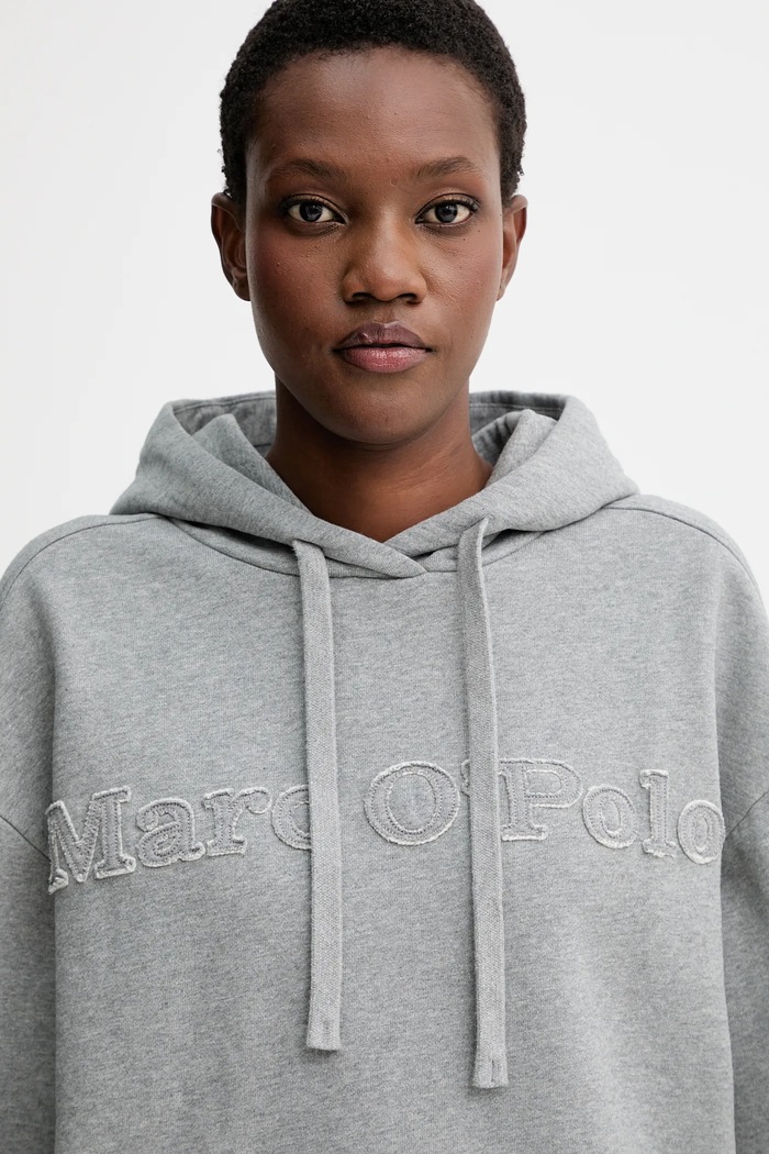 Marc O'Polo bluza bawełniana szary 508403054089