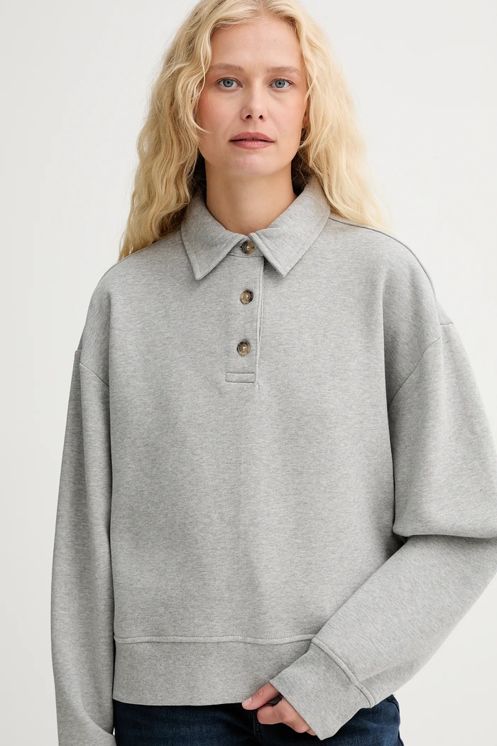 Marc O'Polo bluza bawełniana szary 5000007097