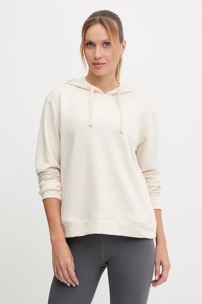 Mikina Under Armour UA Rival s kapucňou béžová 6005511