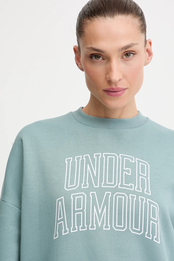 Under Armour mikina dámská s bavlnou Rival 6007880 zelená