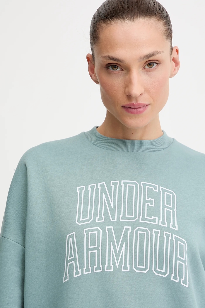 Under Armour mikina dámská s bavlnou Rival 6007880 zelená