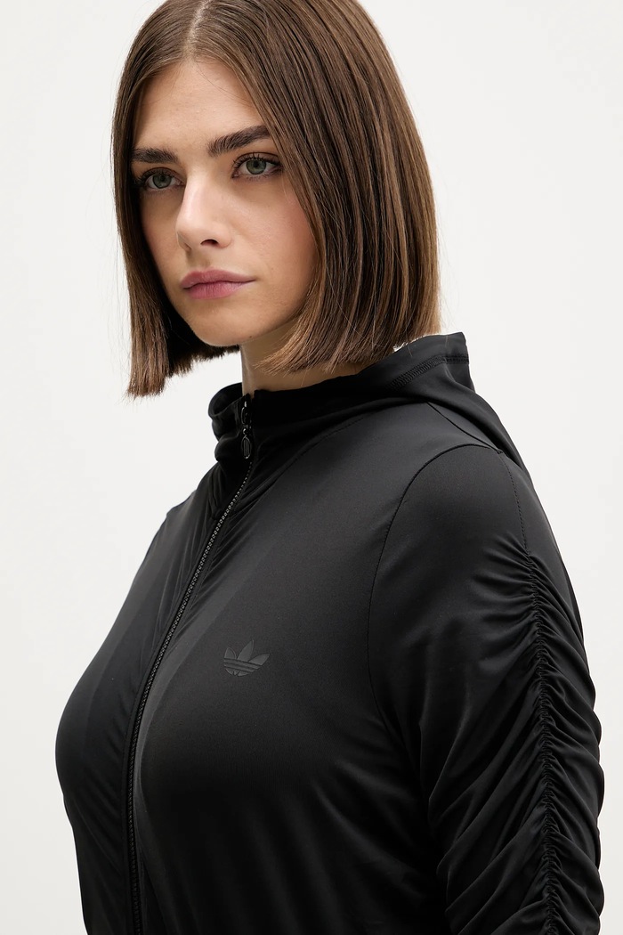 adidas Originals felső Ruched fekete JW2807