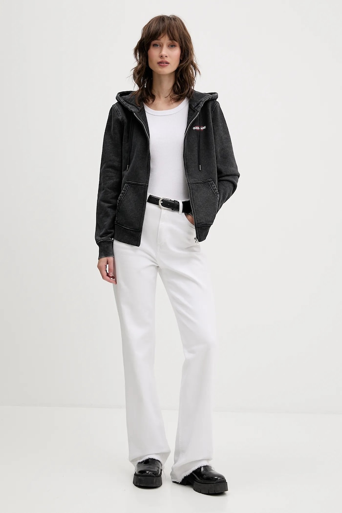 Bavlněná mikina Guess Jeans W5BQ14.KCPR1 šedá AW25