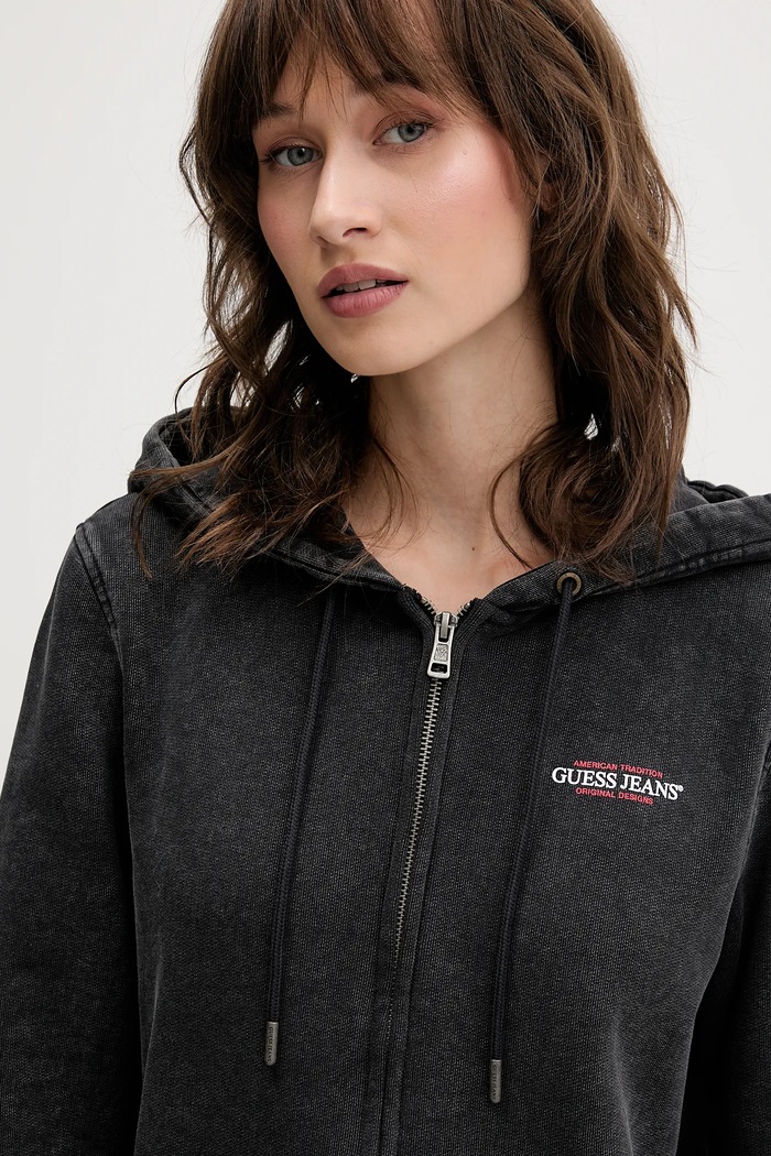 Bavlněná mikina Guess Jeans šedá W5BQ14.KCPR1