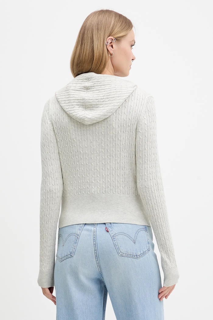 Odzież Guess Jeans kardigan z domieszką jedwabiu W5BR04.Z3HO2 szary