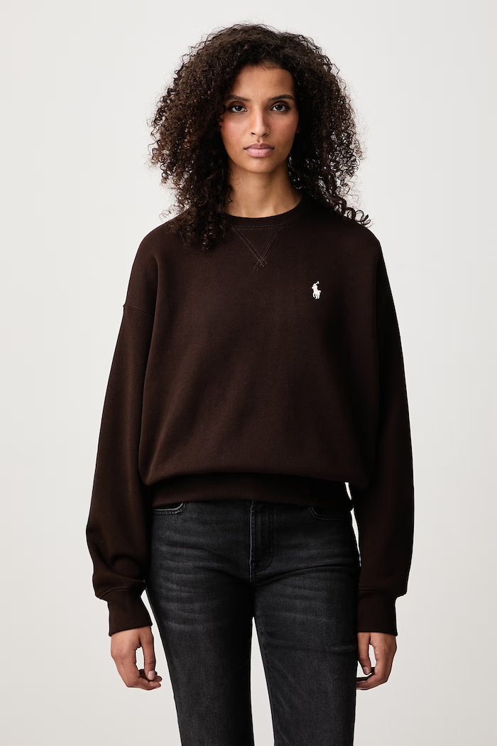 Polo Ralph Lauren Bluza damska z bawełną brązowy 211978306