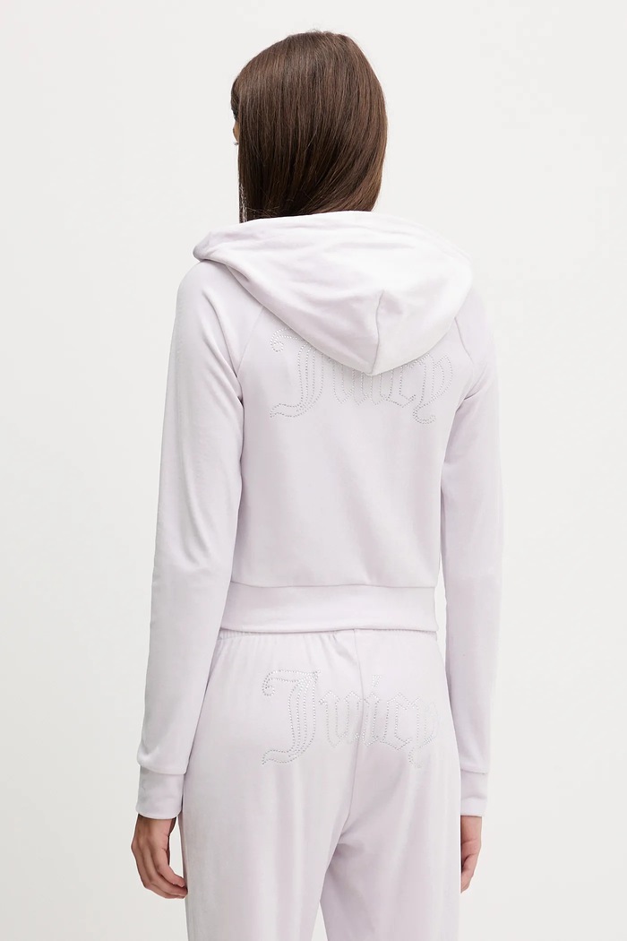 Odzież Juicy Couture bluza welurowa JCWAS225306 fioletowy