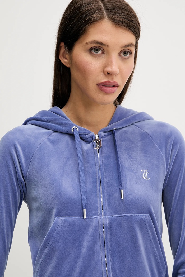 Велюрова кофта Juicy Couture фіолетовий JCWAS225306